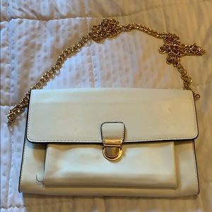 White and gold purse